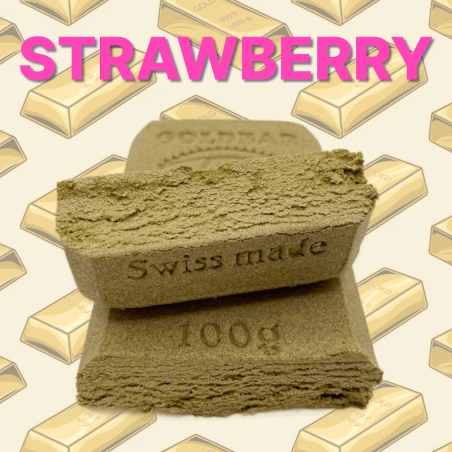 Résine CBD Goldbar 420 Strawberry - Hash CBD Goldbar 420 - Résine CBD - Livraison CBD - Boutique CBD Paris
