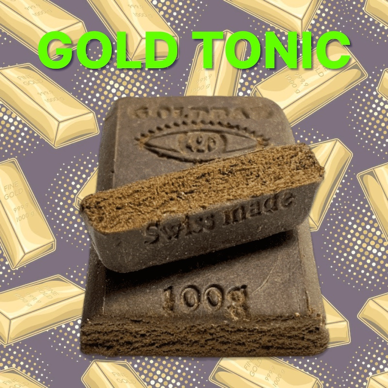 Résine CBD Goldbar 420 Gold Tonic - Hash CBD Goldbar 420 - Résine CBD - Livraison CBD - Boutique CBD Paris