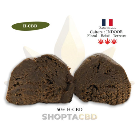 Résine HHC L'Olive au taux de 50% HHC proposée par votre CBD shop Shoptacbd