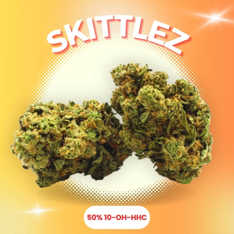 Fleur 10-OH-HHC Skittlez 50% 10-oh-hhc puissante vendue par CBD Shop Shoptacbd Fleur 10-OH-HHC Skittlez 50% 10-oh-hhc puissante vendue par CBD Shop Shoptacbd