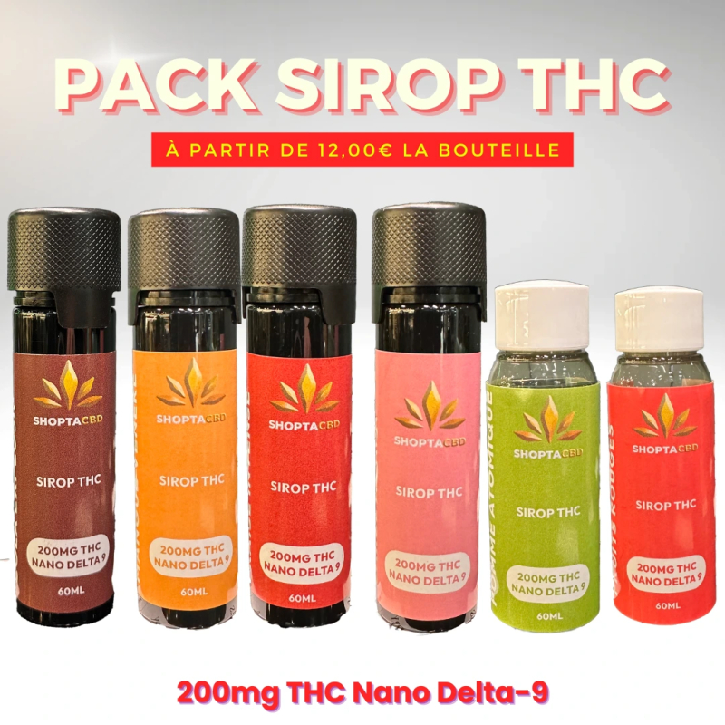 Pack Sirop THC Nano Delta 9 - Sirop THC pas cher vendu par 10-OH-HHC Shop Shoptacbd Pack Sirop THC Nano Delta 9 - Sirop THC pas cher vendu par 10-OH-HHC Shop Shoptacbd